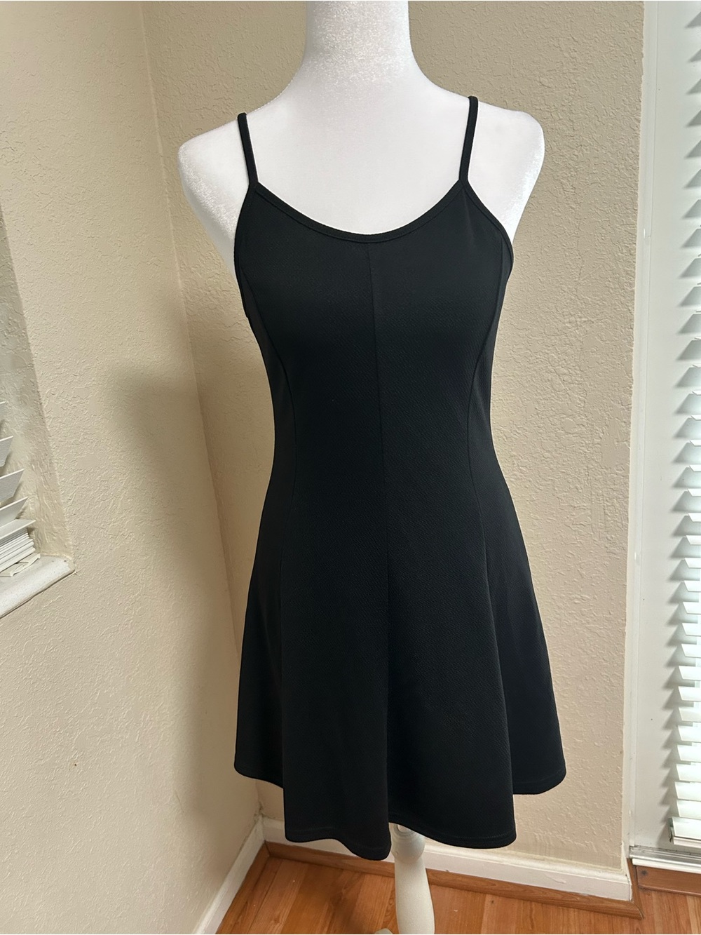 The HANGER Black Spaghetti Strap Mini Dress